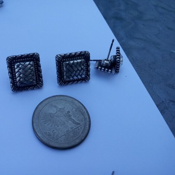 Brighton earrings lot of 2 silver tone - Picture 3 of 3